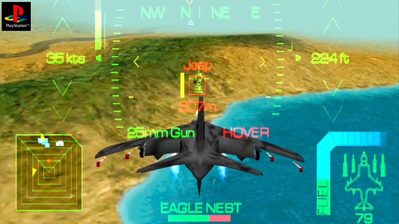 Eagle One: Harrier Attack — геймплей PSX / PS1 / PS One / HD 720P (Epsxe)