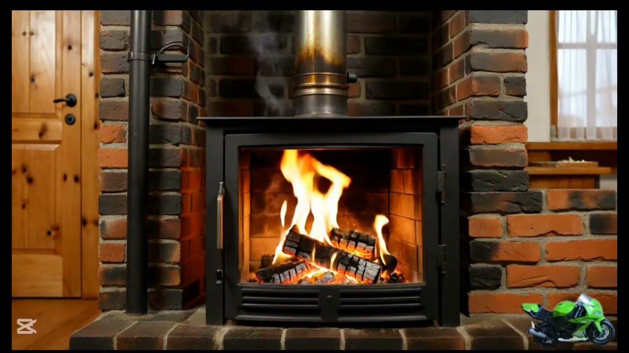 Fireplace live 4K Şömine Ateşi 1 saat 4K
