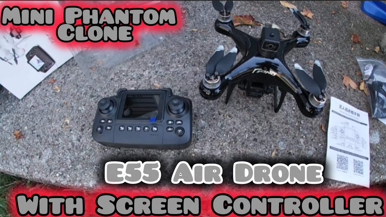 Мини-клон Phantom с контроллером экрана менее чем за 40 долларов. Бесколлекторный воздушный дрон E55