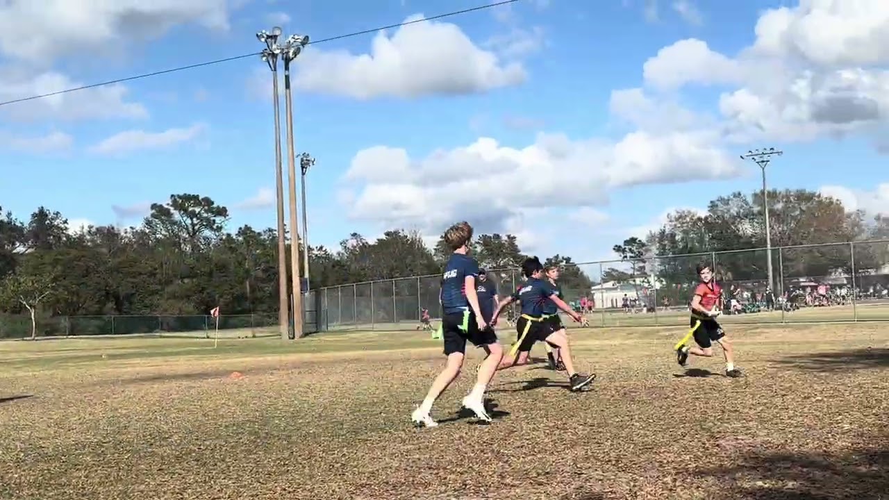 U13 Flag Football Playoff Game Patriots vs Broncos Patriots win 38-0