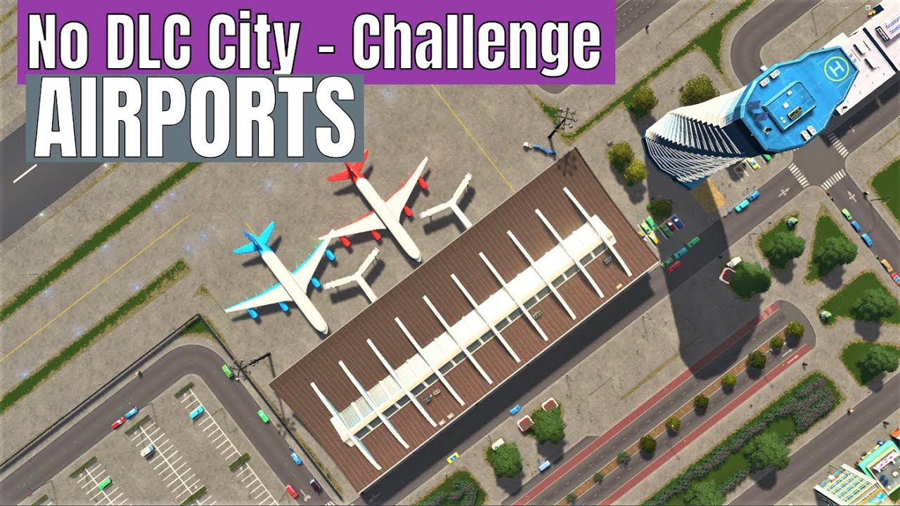 Is this BEST, most compact, AIRPORT BUILD??- Cities Skylines, NO DLC City,no mods,vanilla, ep 22