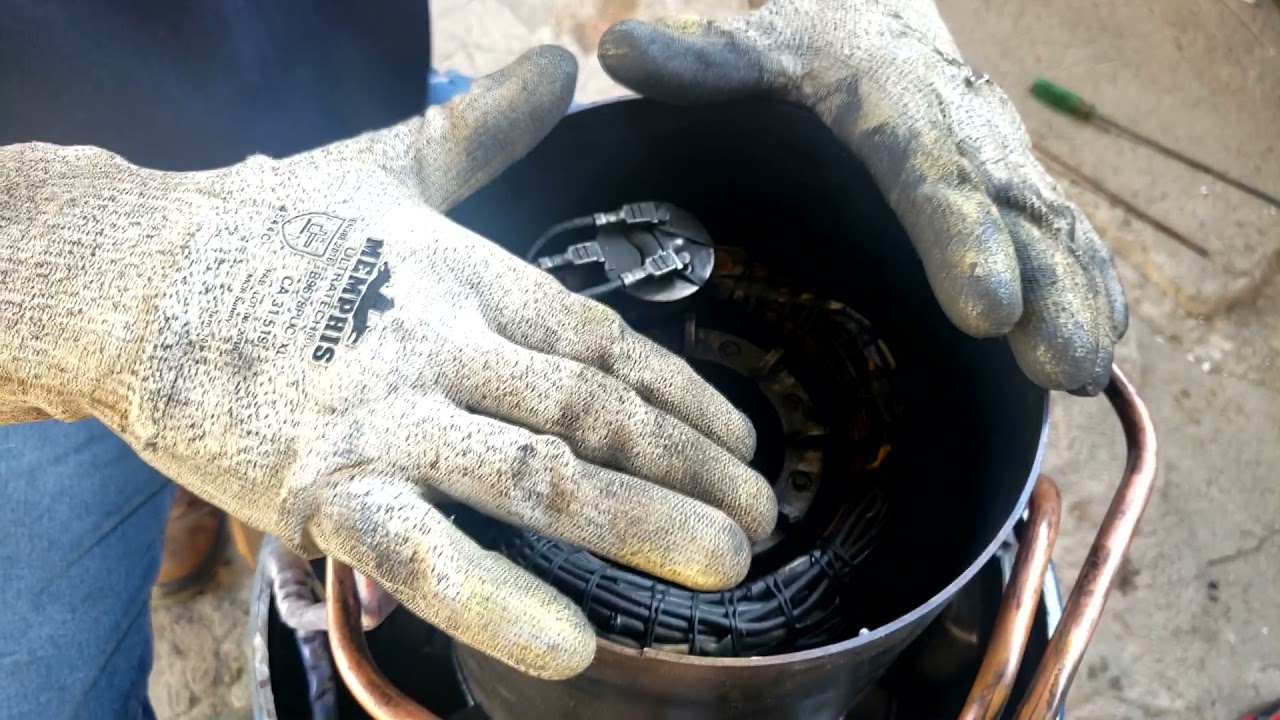 Abrindo compressor com 4 cilindros Danfoss e mostrando detalhes