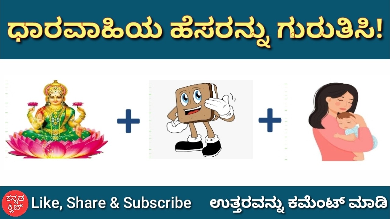 ಧಾರವಾಹಿಯ ಹೆಸರನ್ನು ಗುರುತಿಸಿ | Guess Serial Name | Kannada Quiz Corner | Puzzle Quiz | Quiz Challenge