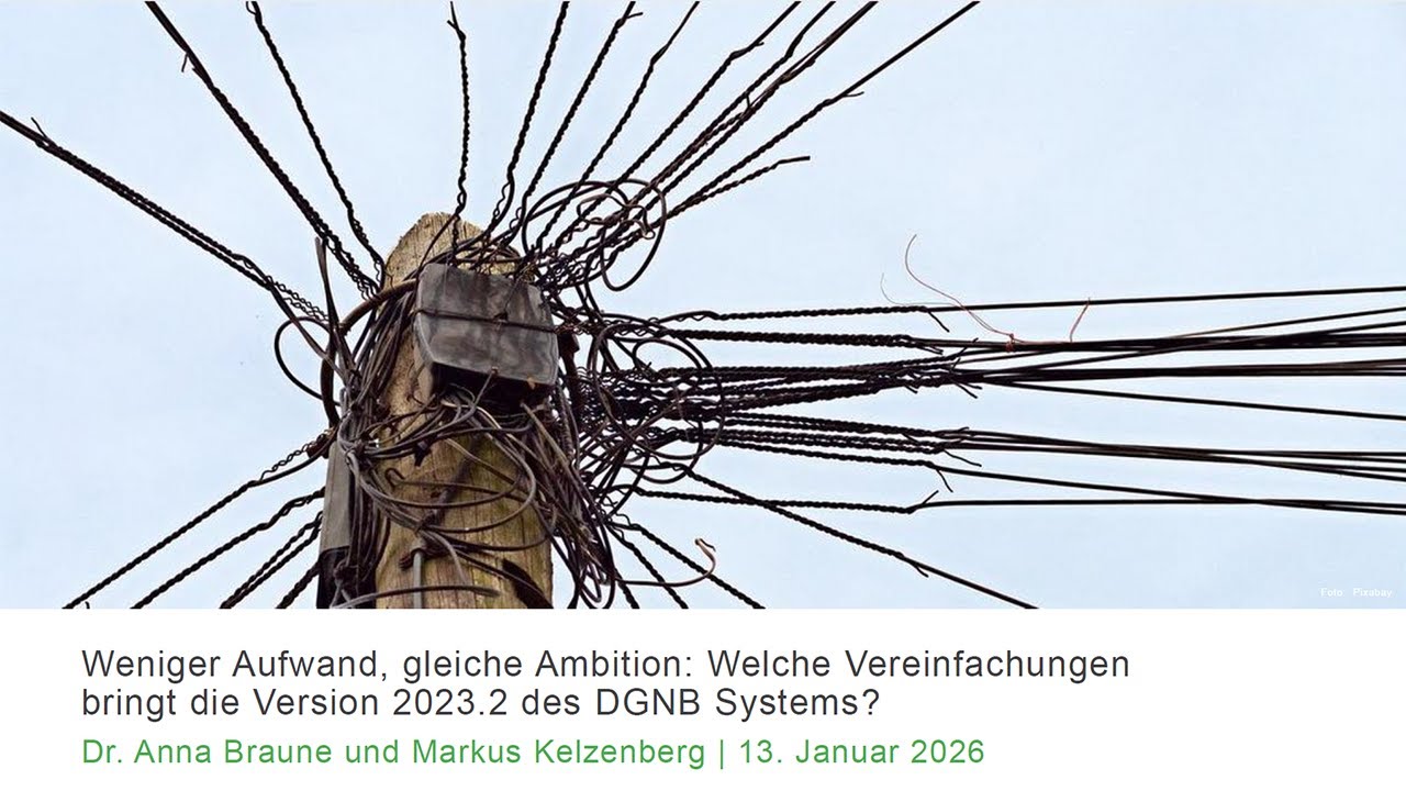 Status quo des DGNB Systems Gebäude Neubau Version 2023.2