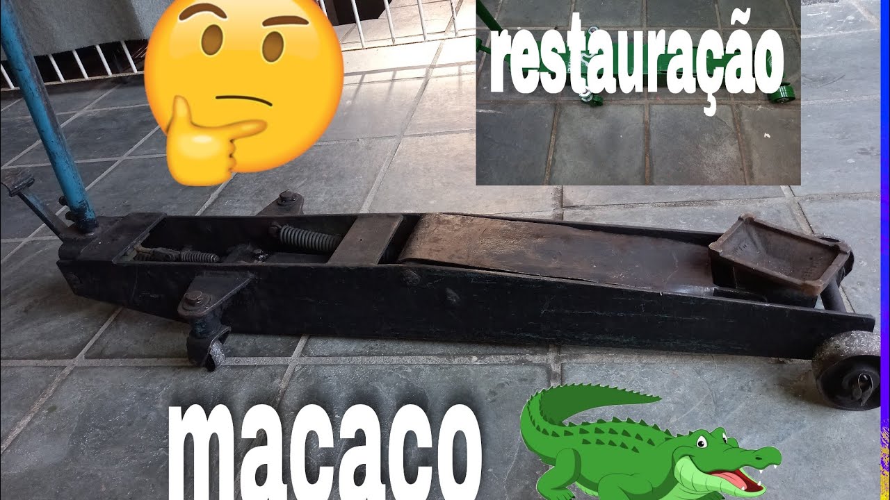 restauração macaco hidraulico jacaré 2t potente.