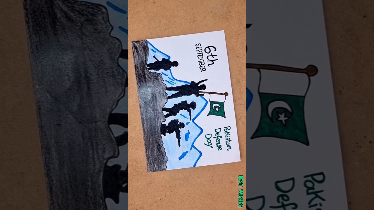 6th September Drawing Idea #pakistanzindabad #shorts #pakistan #drawing #defenceday #6september