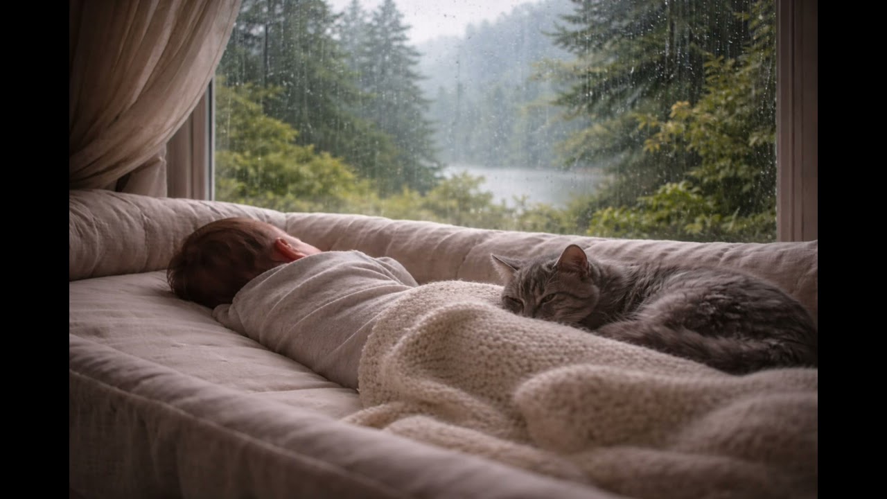 Baby Nap Time | Brown Noise & Rain Sounds sleep 5 min. 