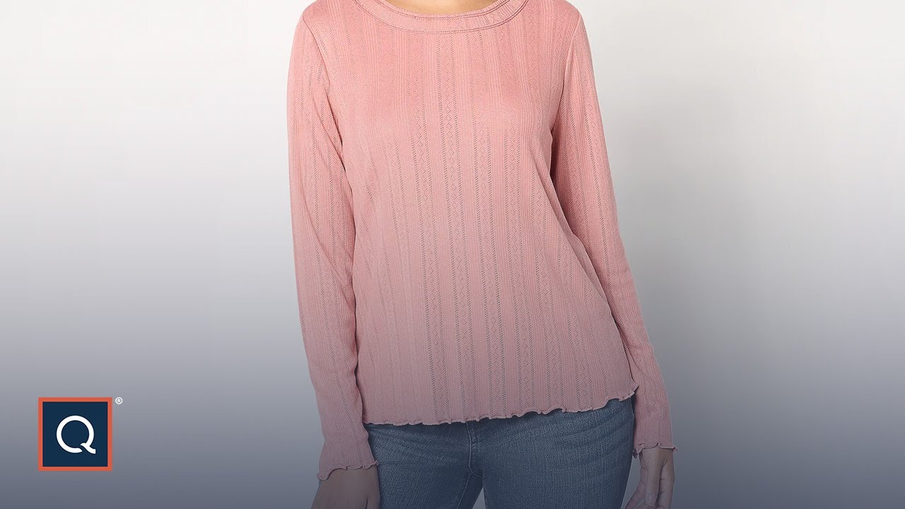 Me by Jennie Garth Palamino Pointelle Knit Crewneck Tee | QVC