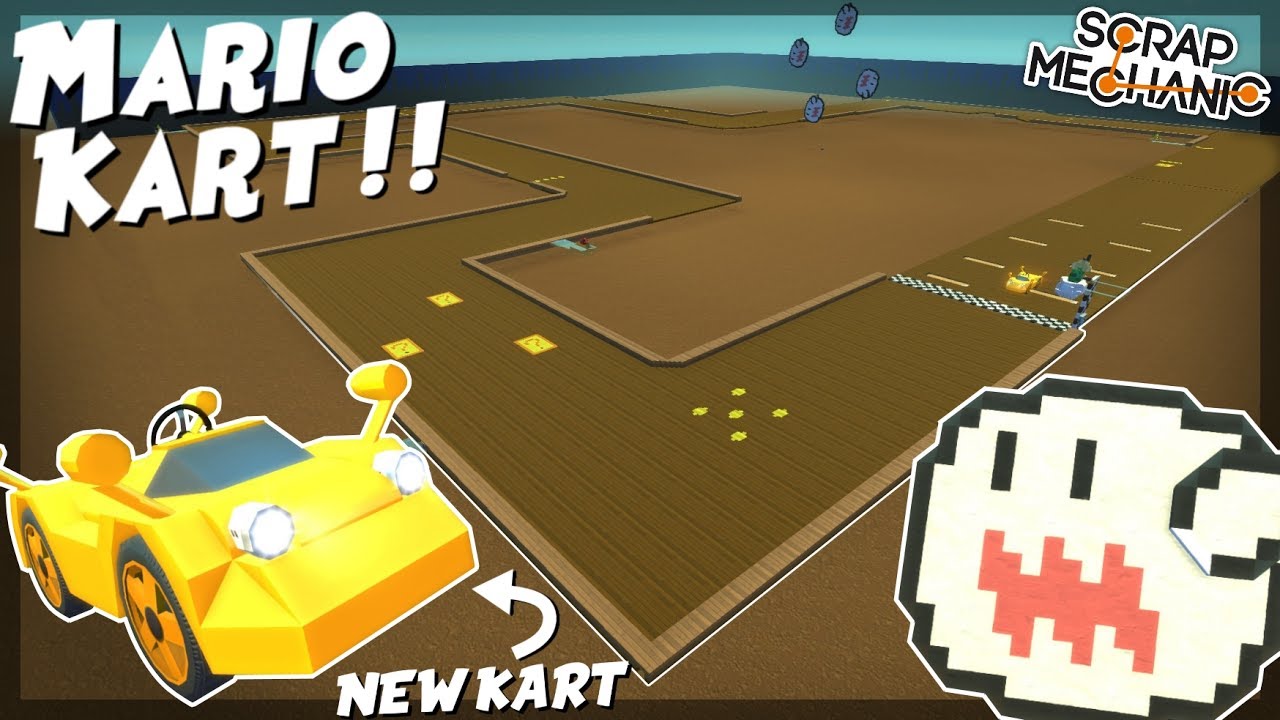 Ghost Valley with GOLDEN KART and BOO! - Mario Kart in Scrap Mechanic PART 4