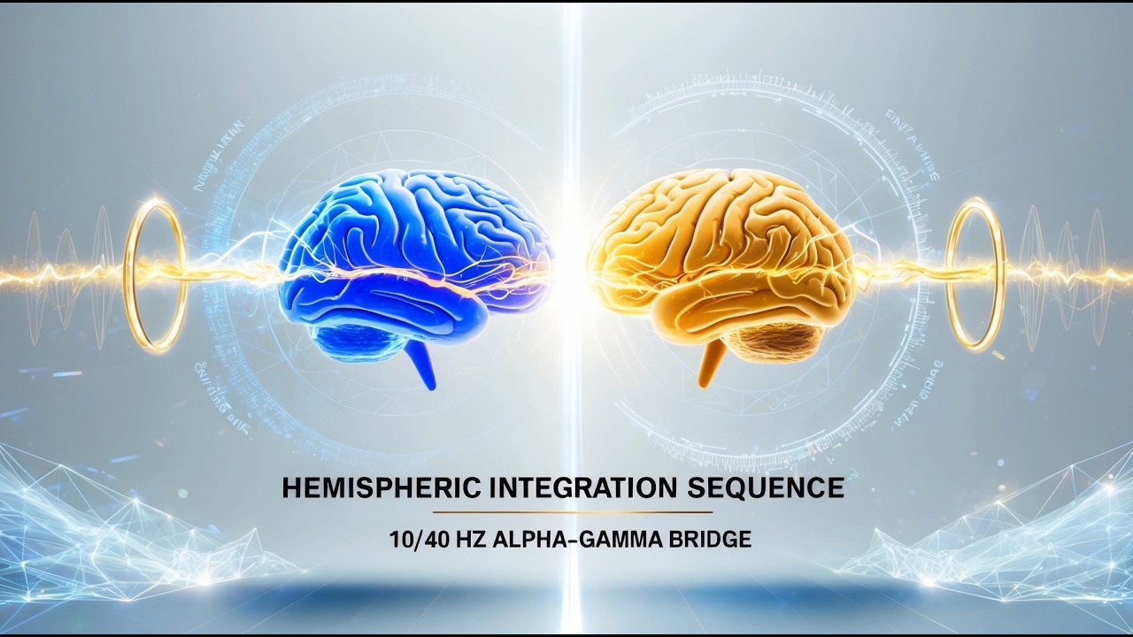Hemispheric Integration Sequence | 10/40 Hz Alpha-Gamma Bridge