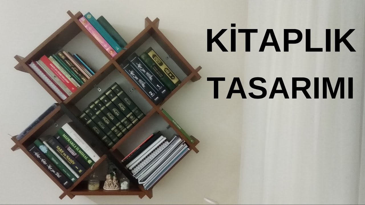 Ahşap Kitaplık Tasarımı. Dekoratif kitaplık yapımı. Kitaplığınızı Kendin Yap. Wooden Bookcase Design