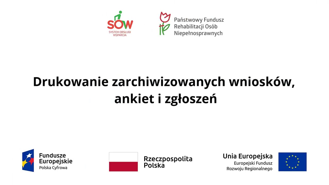 Obsługa SOW – moduł Realizatora. CIDON-y – Archiwum