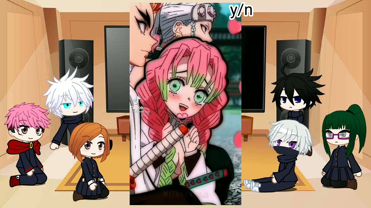 Jujutsu Kaisen react to Y/n as Mitsuri Kanroji
