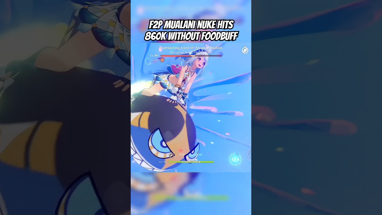 F2P MUALANI NUKE HITS 860K WITHOUT FOODBUFF | GENSHIN IMPACT