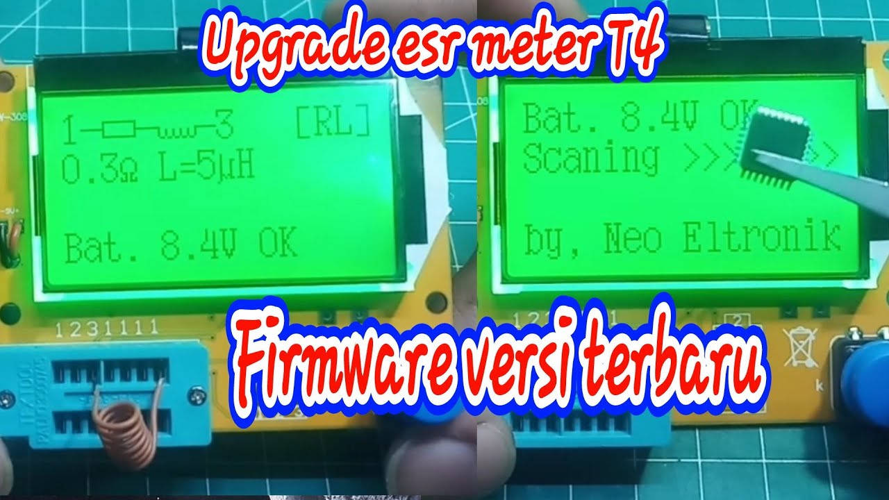 Upgrade firmware esr meter T4 - firmware terbaru esr meter T4