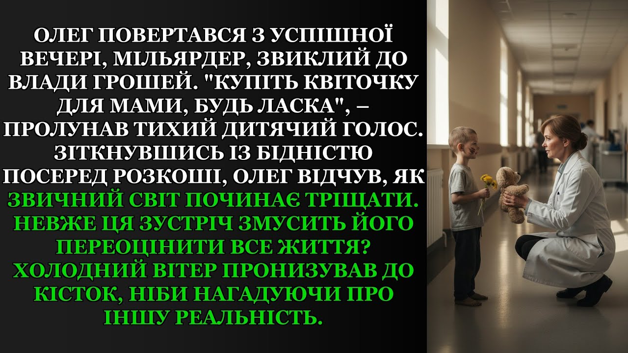Олег повертався з успішної вечері, мільярдер, звиклий до влади грошей. 