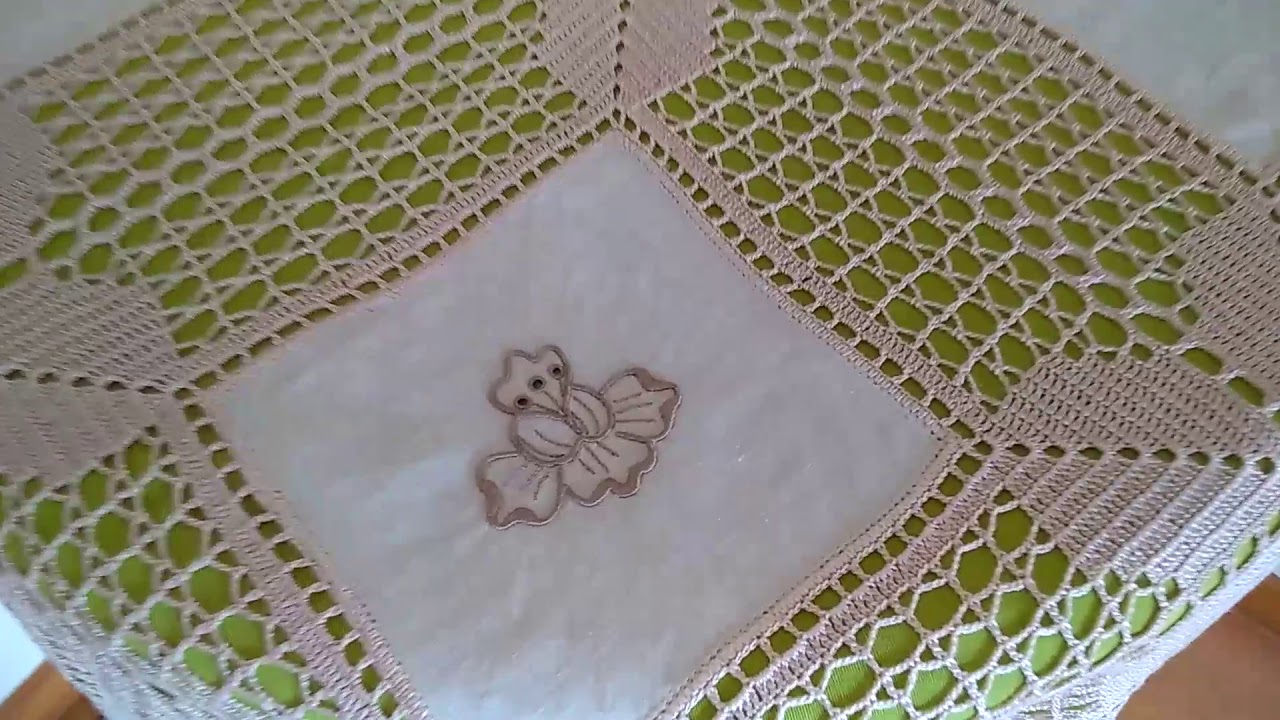 bordado Madeira toalha de mesa com crochet