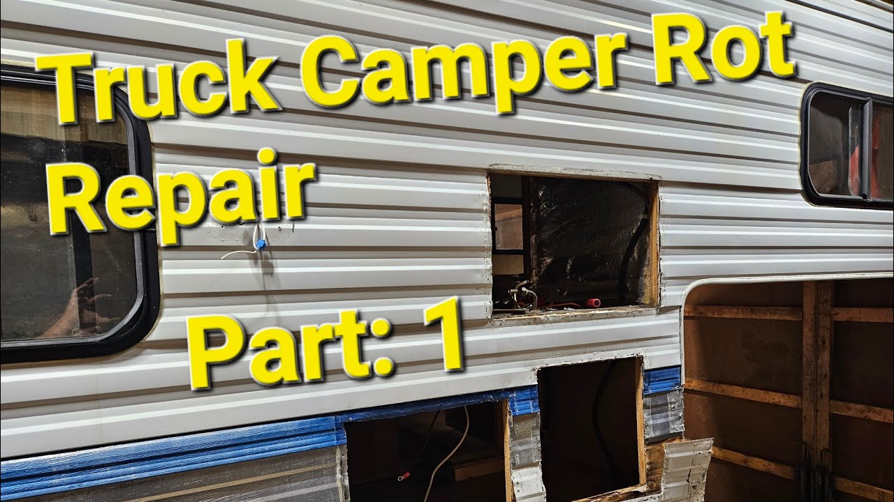 Lance Squire Lite 195 Truck Camper Rot Repair.  Part 1 of Exposing The Bad Spots