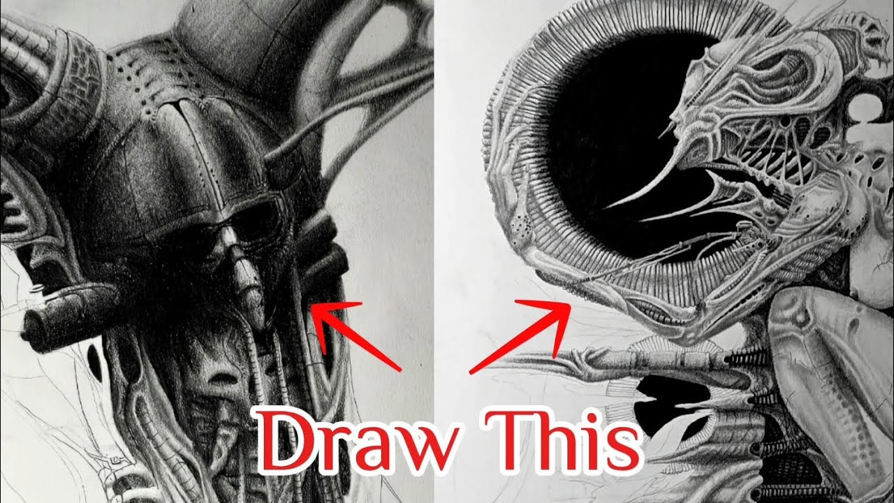 How to sketch biomech designs (Gigers way)