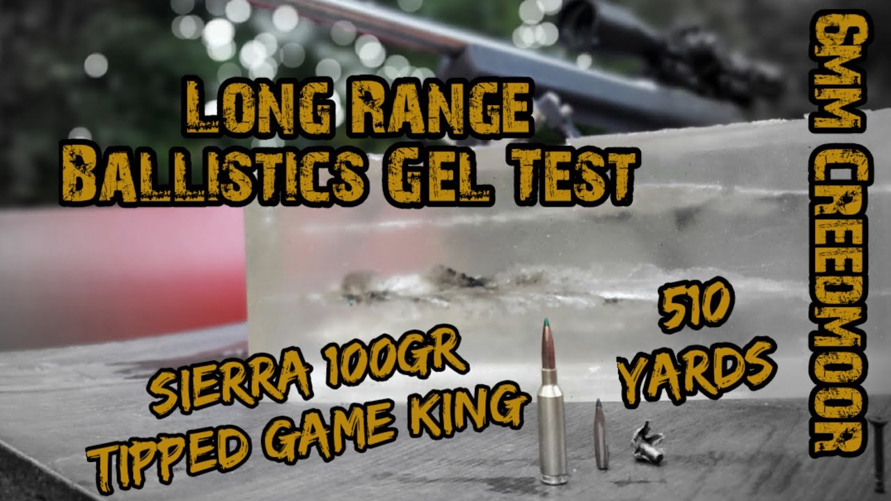 6 мм Creedmoor с Sierra 100gr TGK тест на баллистический гель на 510 ярдов