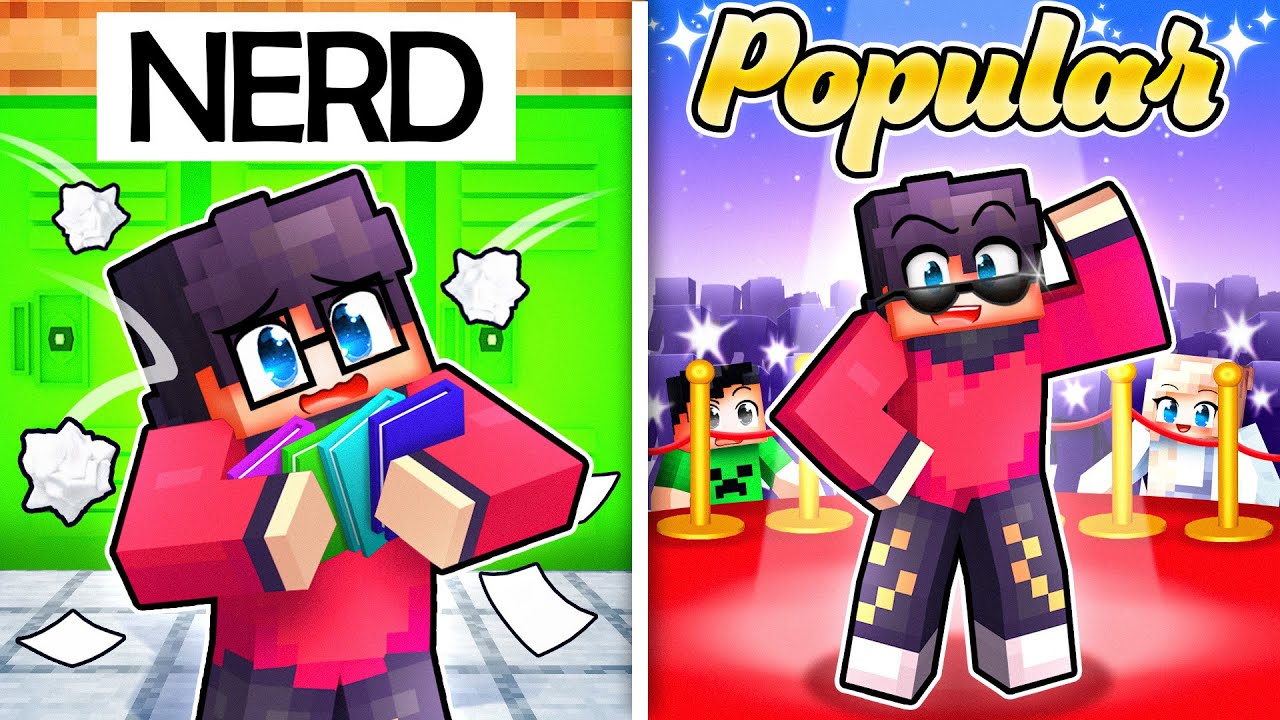 From NERD to POPULAR in Minecraft!
