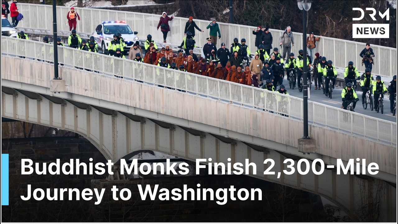 JUST IN: Buddhist Monks Complete 2,300-Mile Walk for Peace, Arrive in Washington, D.C. | AK1G