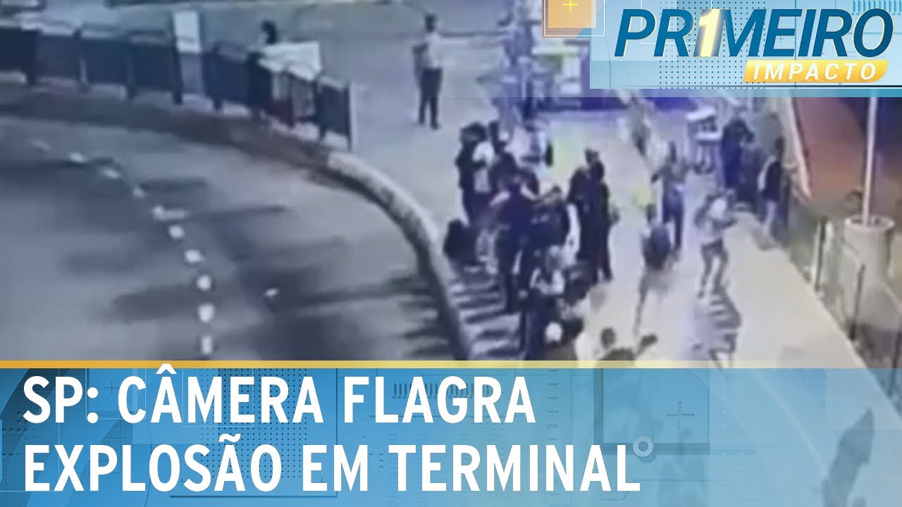 Câmera flagra explosão de artefato em Terminal Pinheiros | Primeiro Impacto (12/03/25)