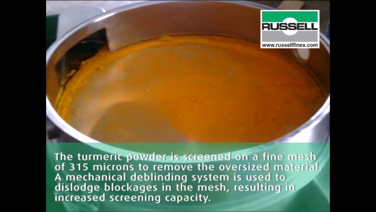 Sieving machine for screening turmeric powder
