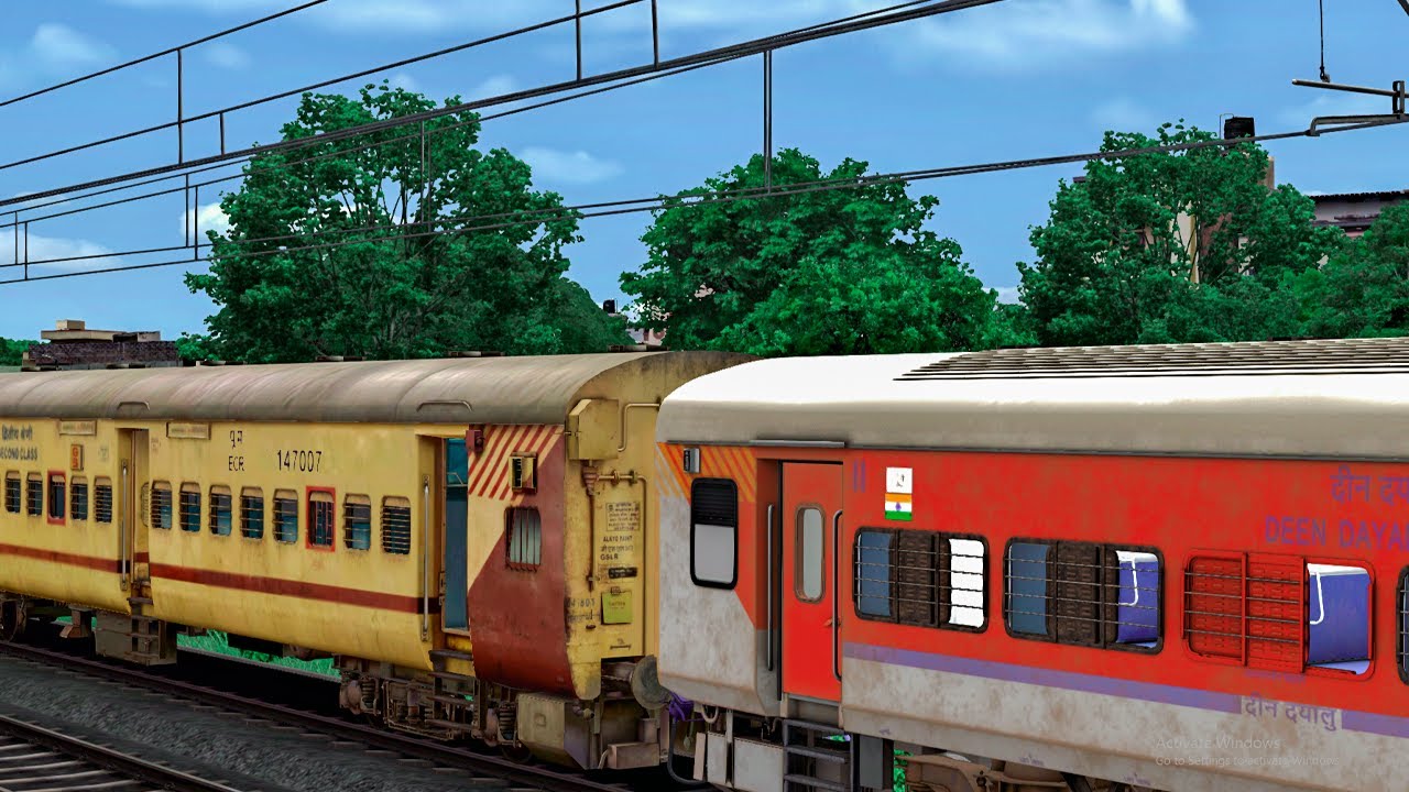LHB RED COUPLING ICF UTKRISHT | BUMPY RAILROAD | Train Simulator | Railwork |#railworks