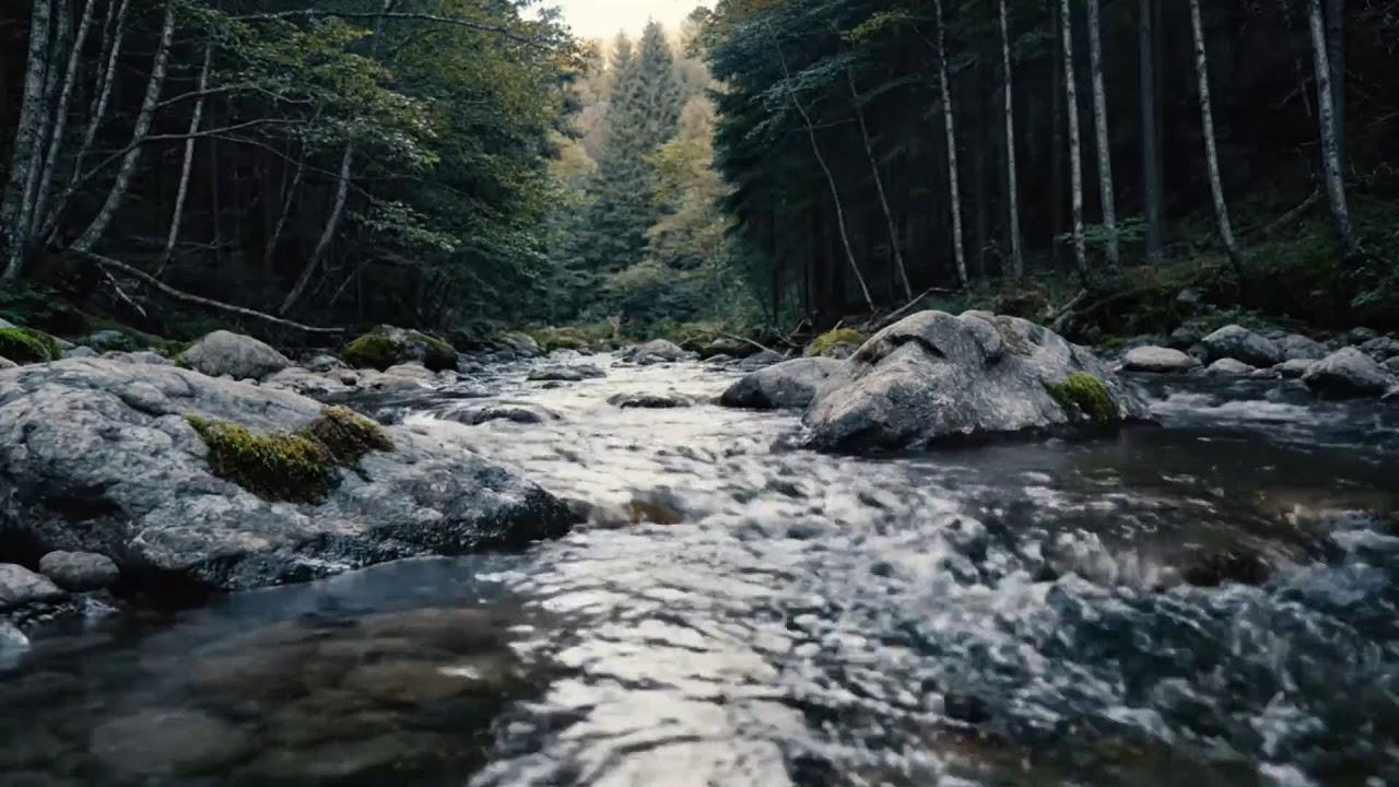 Relax and Sleep Well | Gentle River Sounds with Forest Birds for Study, Work, and Deep Focus