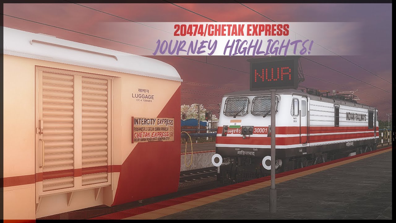 20474/CHETAK EXPRESS with LOCO REVERSAL at COR | TGRR V3 | JOURNEY HIGHLIGHTS | UDZ-BHL | MSTS/OR