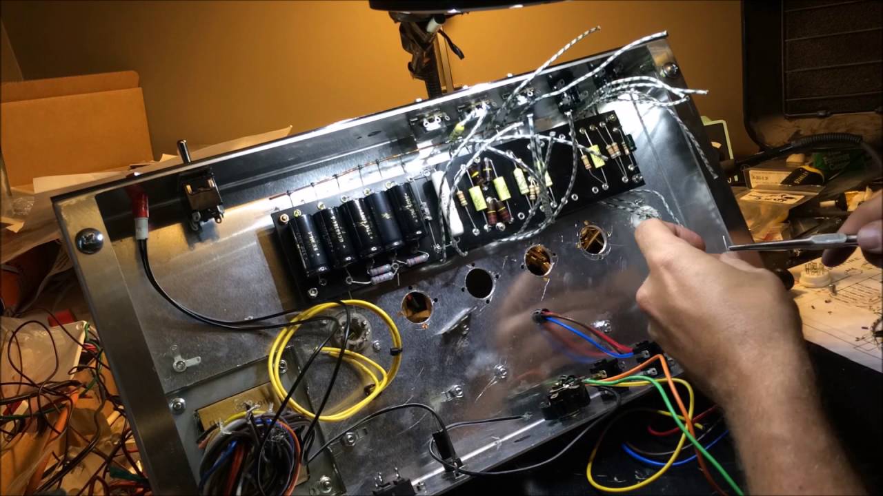 Matchless Spitfire guitar amp time lapse build(Sozo caps, F&T caps, cloth wiring, aluminum chassis)