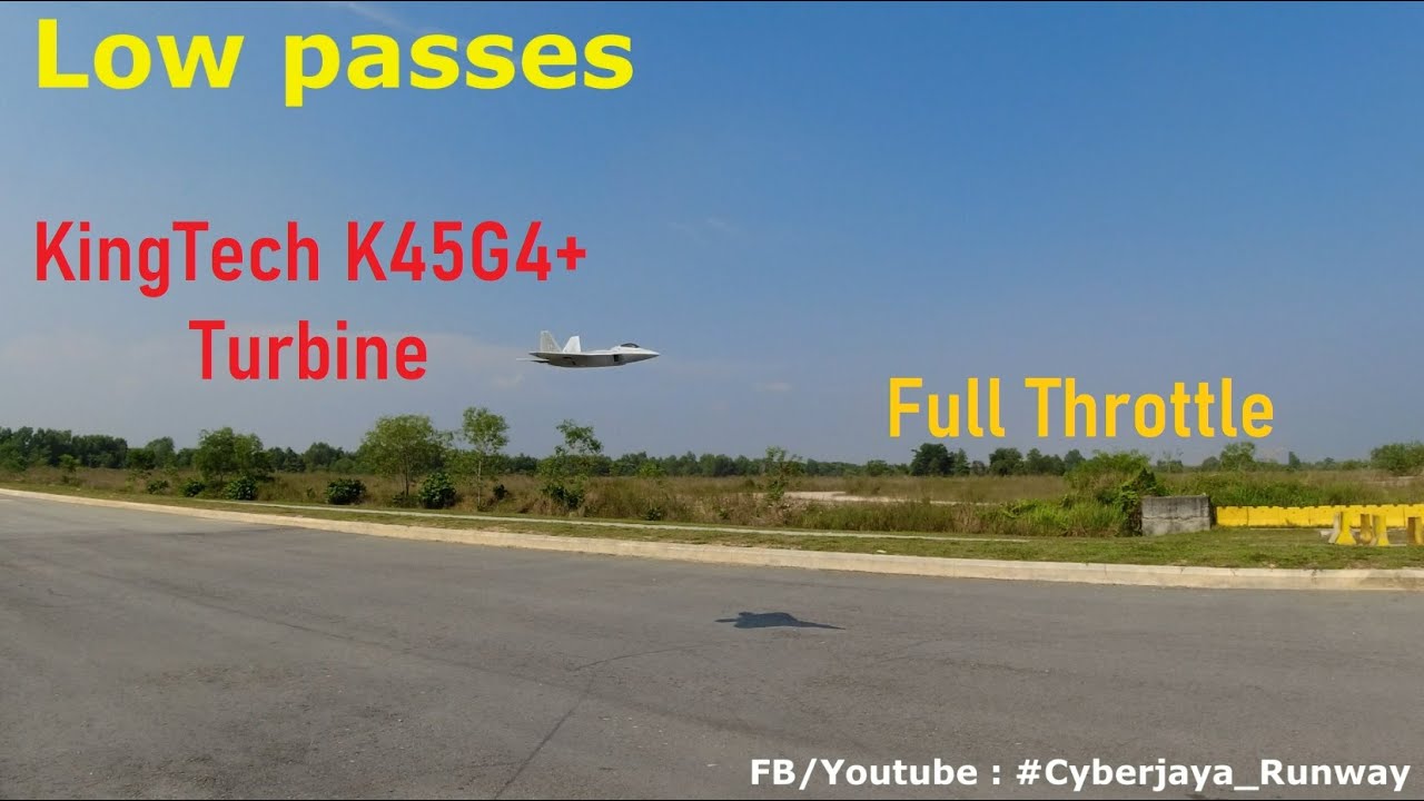 Freewing F22 with KingTech K45 Turbine Low Passes Sound - None Xicoy X45