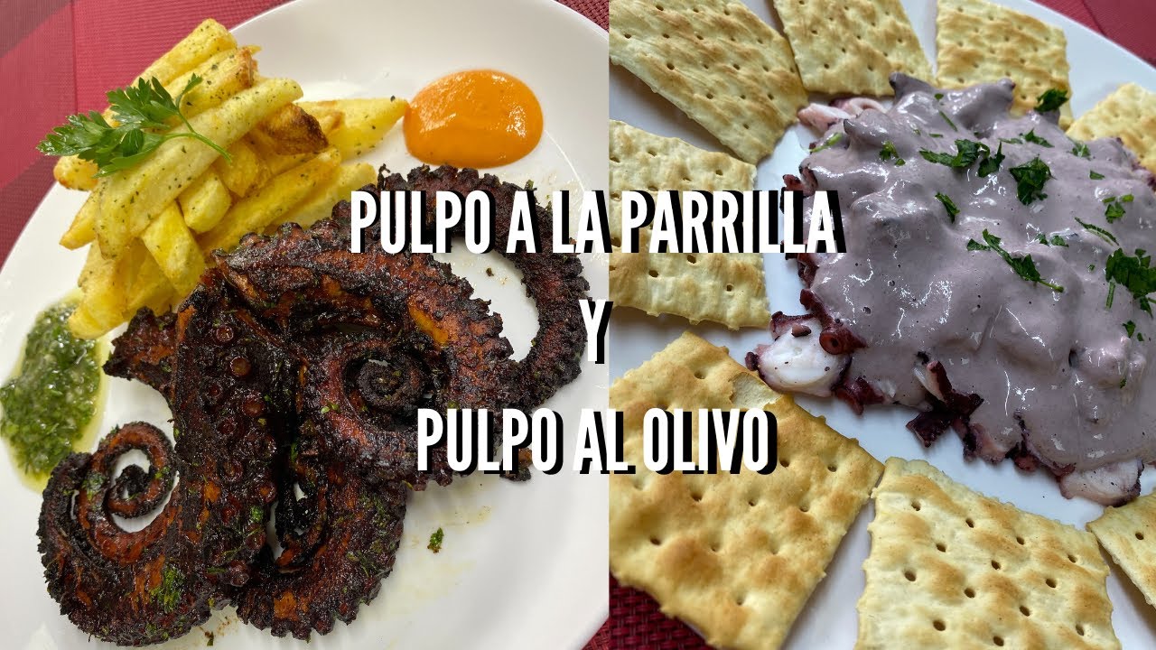 Pulpo a la Parrilla y al Olivo, mi secreto para asustar al pulpo y quede suavecito - Receta peruana
