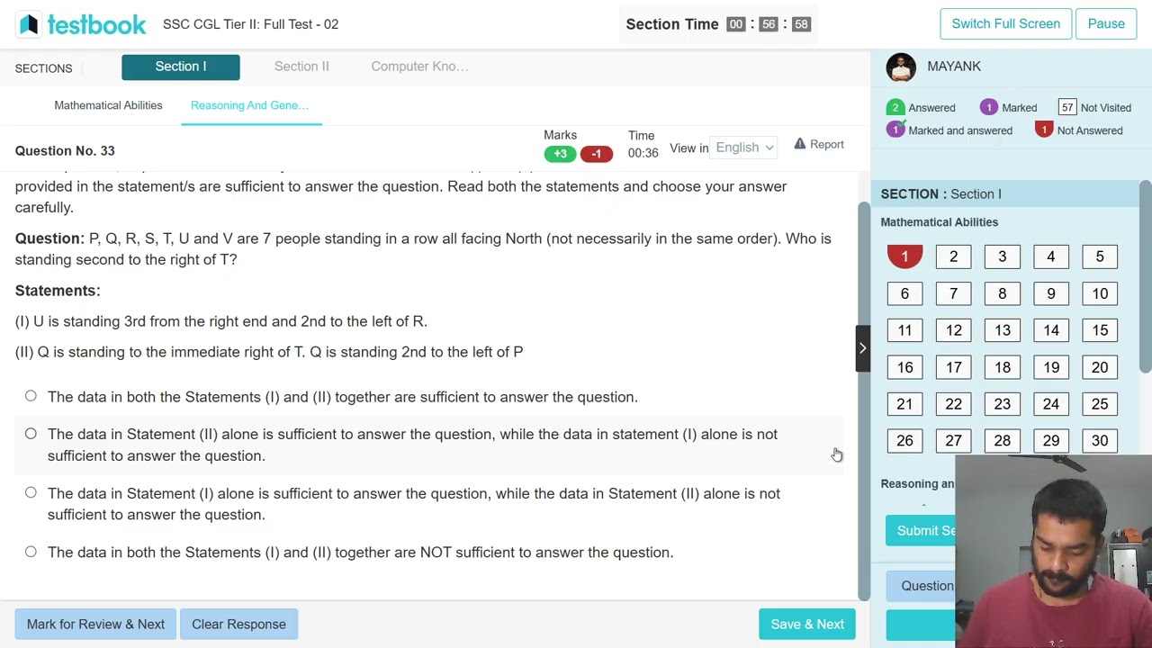 TESTBOOK SSC CGL Tier II: Full Test - 02