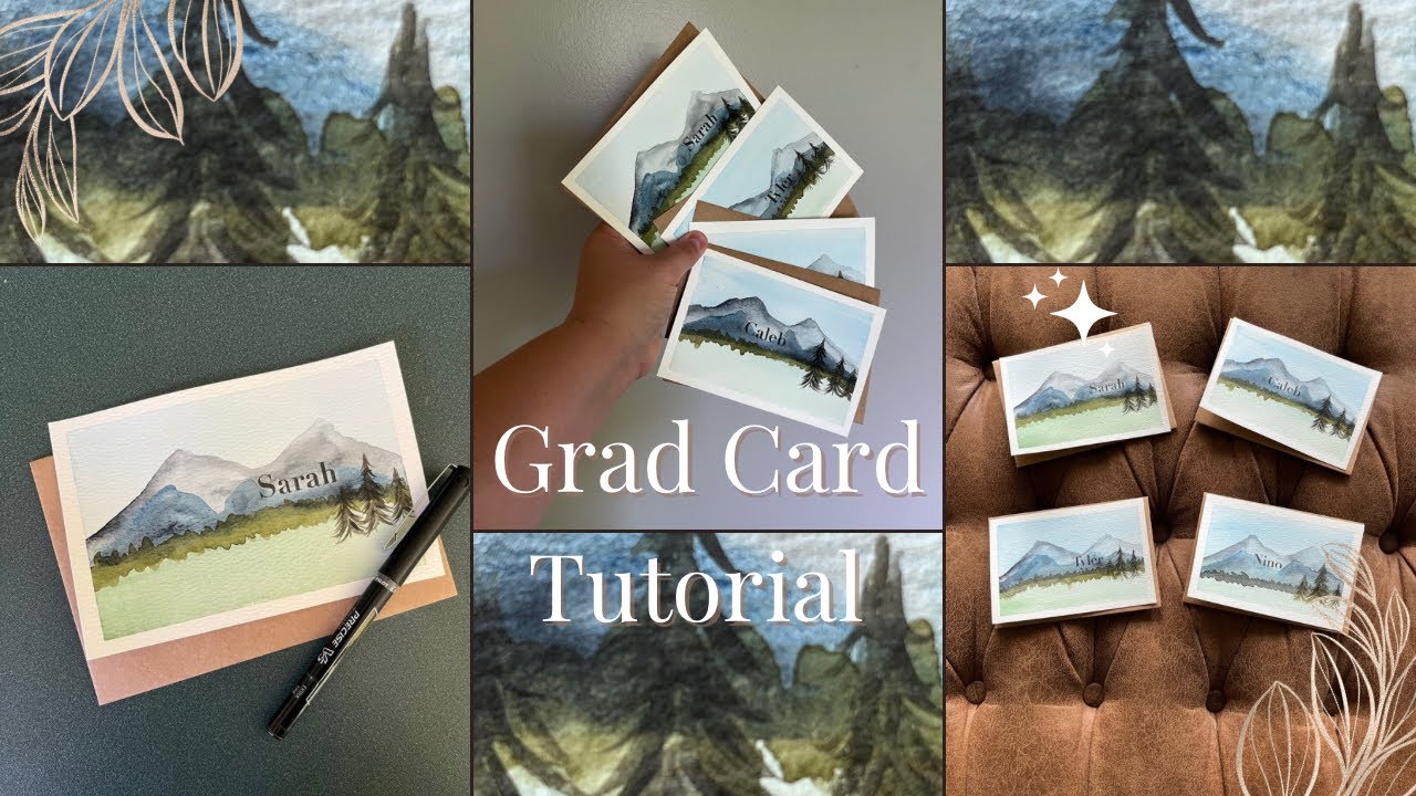 Graduation Card Watercolor Tutorial