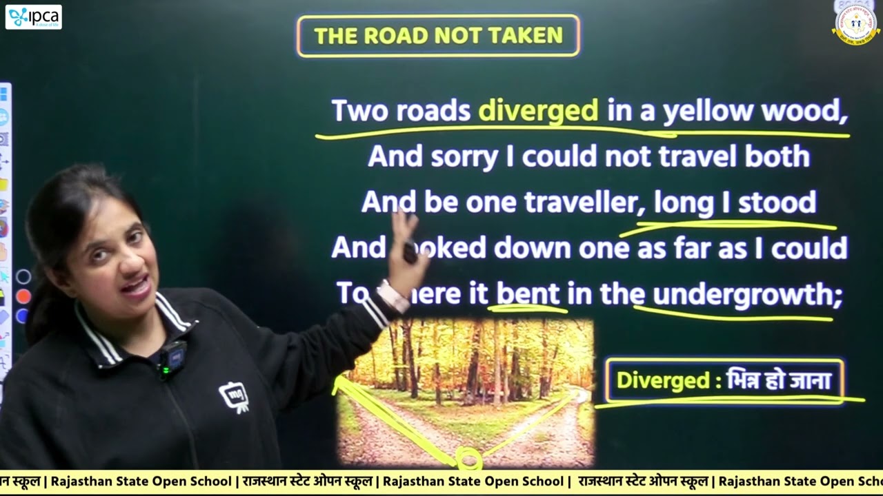 RSOS Class 12 English Chapter 14 The Road Not Taken | State Open School Class 12th English | Part 01