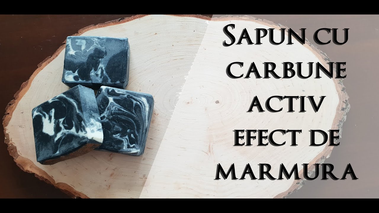 CUM SA FACI SAPUN NATURAL CU CARBUNE ACTIV, cu efect de marmura neagra. Cum am scapat de acnee.