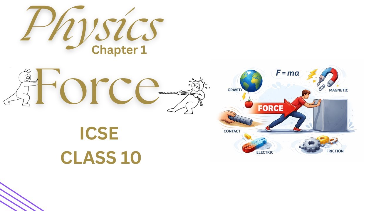 ICSE CLASS 10 | PHYSICS CHAPTER 1 | FORCE #physics #icsephysics10 #force #icse
