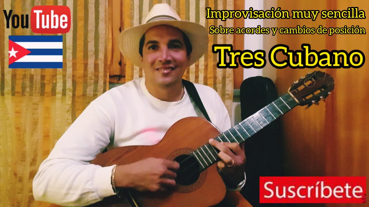Improvisación muy sencilla sobre acordes y cambios de posición.Tres Cubano.