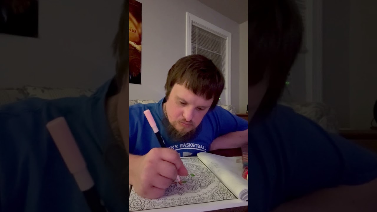 Coloring intricate flowers coloring video