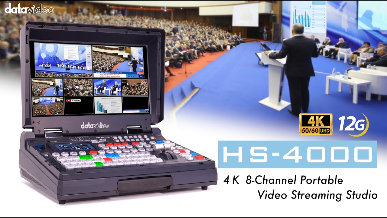 【Official】The 4K All-in-One Broadcasting Master Datavideo HS-4000 Mobile Studio