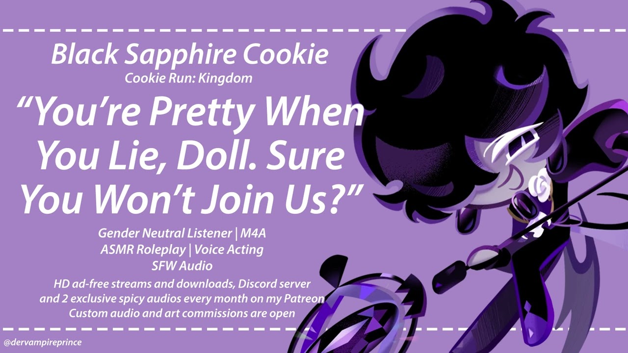 ASMR | Cookie Run - You're Teased And Tormented By Black Sapphire Cookie [M4A] [Flirting] [Binaural]