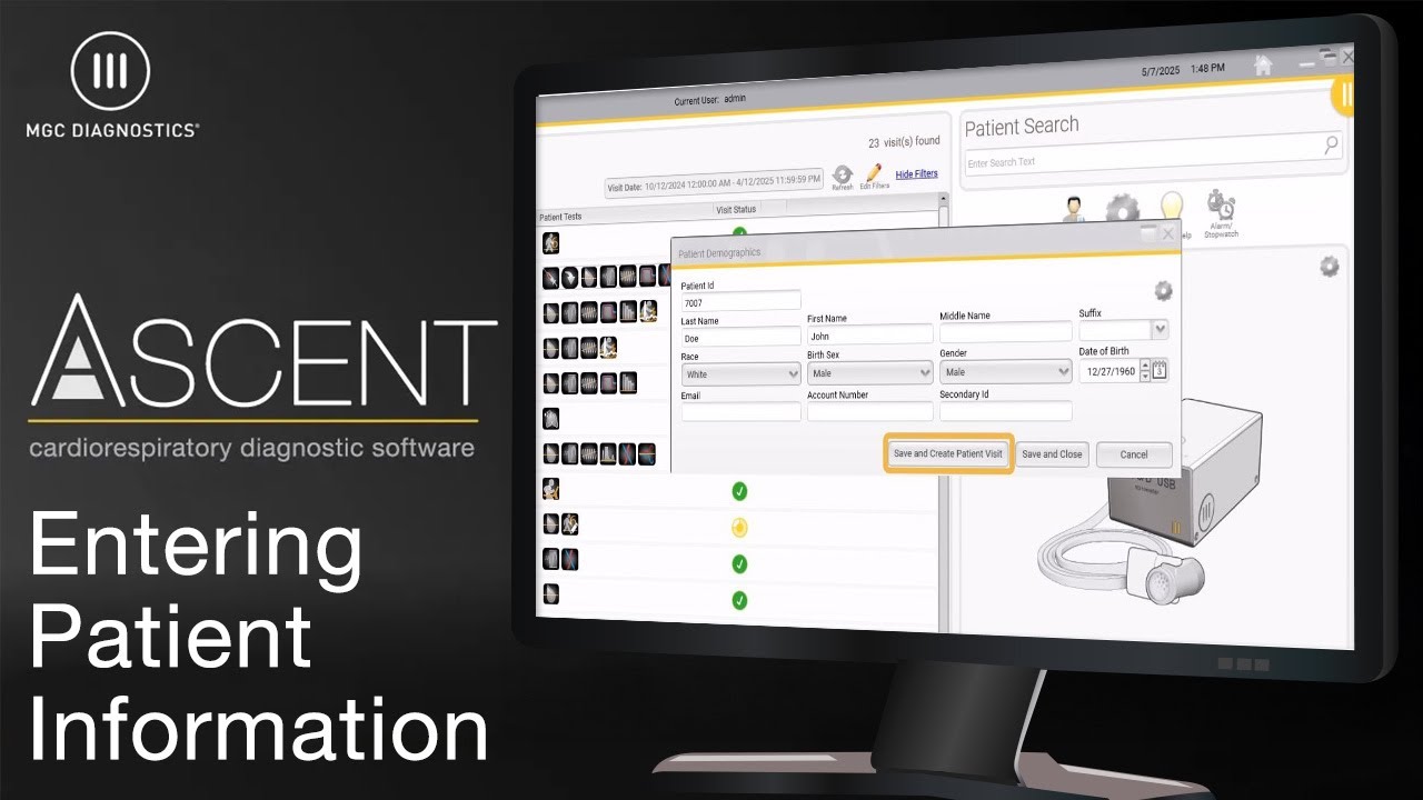 Entering Patient Information with Ascent Software | MGC Diagnostics