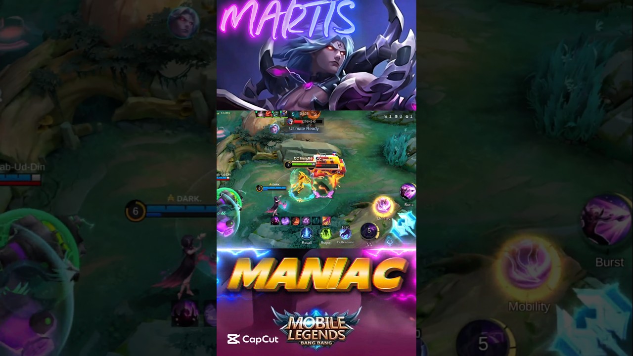 Martis MANIAC in Mythic Honor Rank | Martis best build MLBB
