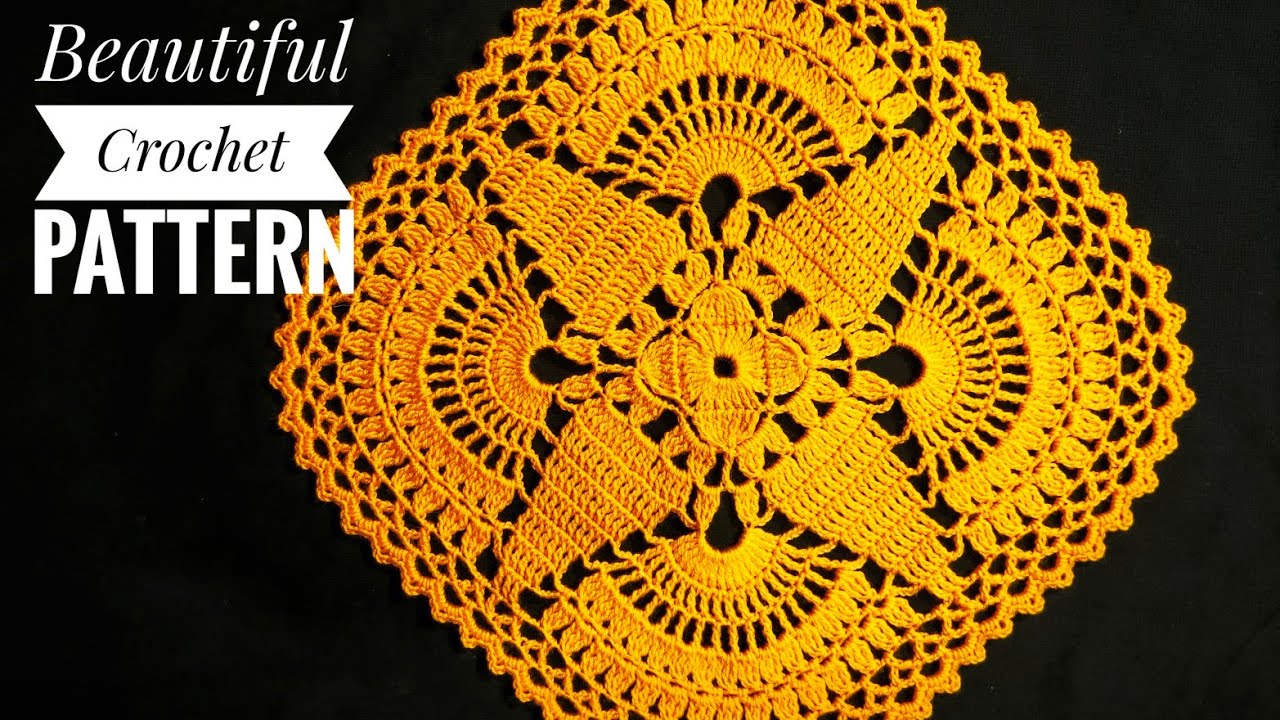 Crochet Design 😍 for Thalposh / Table Cloth / Placemat in Hindi & Urdu - Woolen Art 245