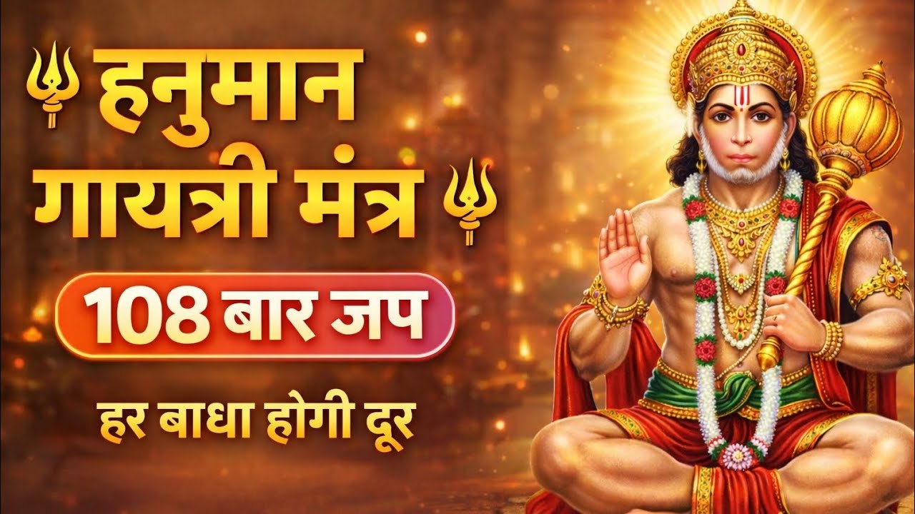 Hanuman Gayatri Mantra 108 Times 🔥 | हनुमान गायत्री मंत्र | Remove Negative Energy