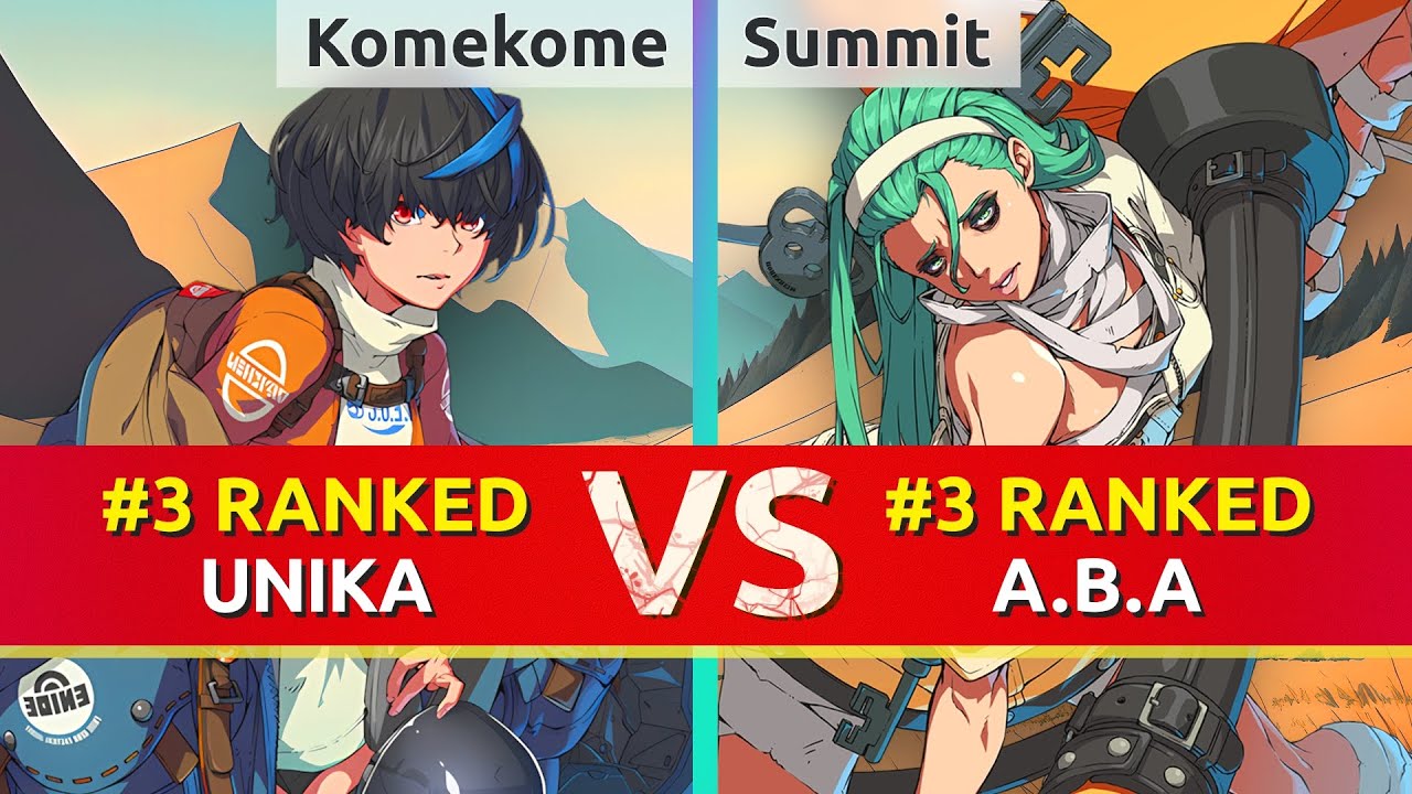 GGST ▰ Komekome (#3 Ranked Unika) vs Summit (#3 Ranked A.B.A). High Level Gameplay