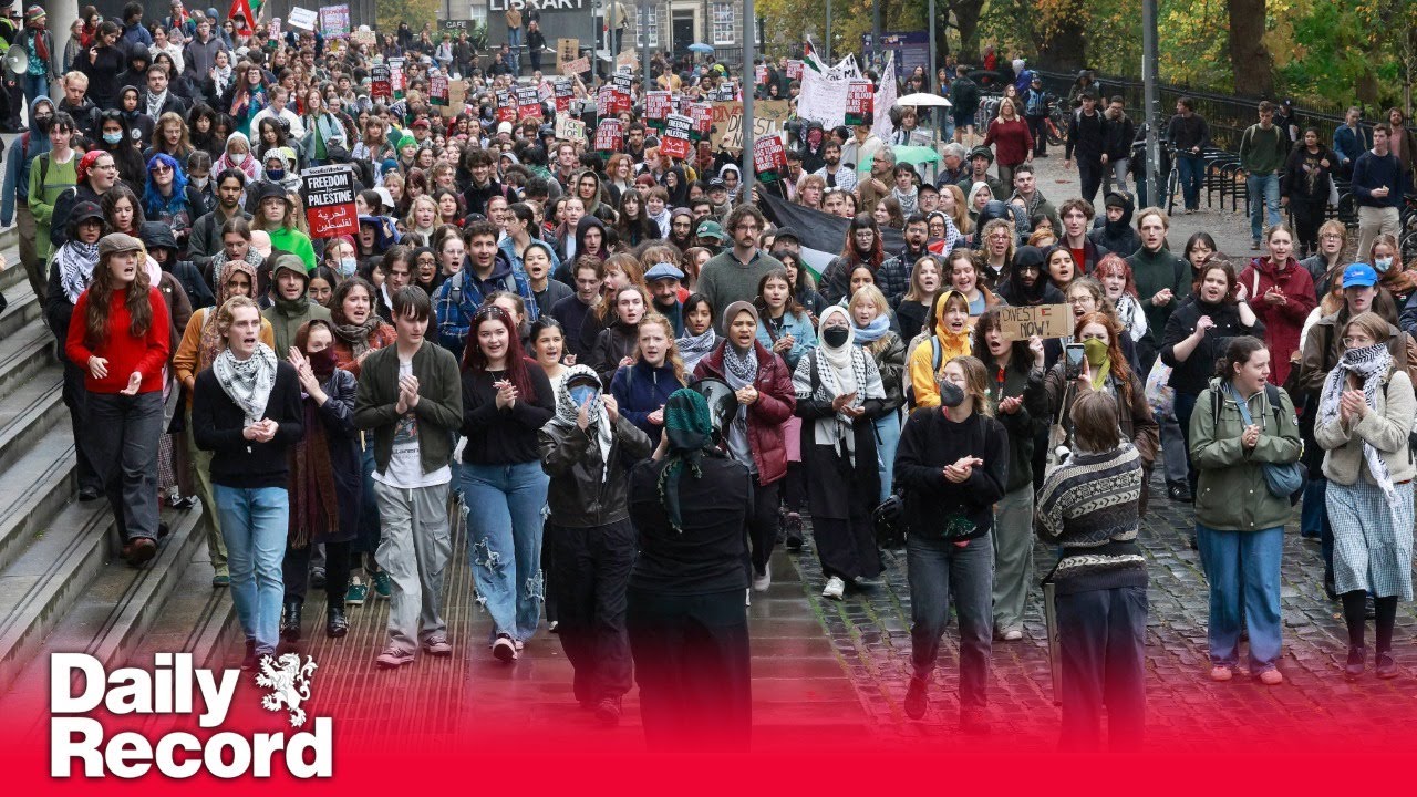 Palestine protest staged at Edinburgh Uni on anniversary of October 7th attacks