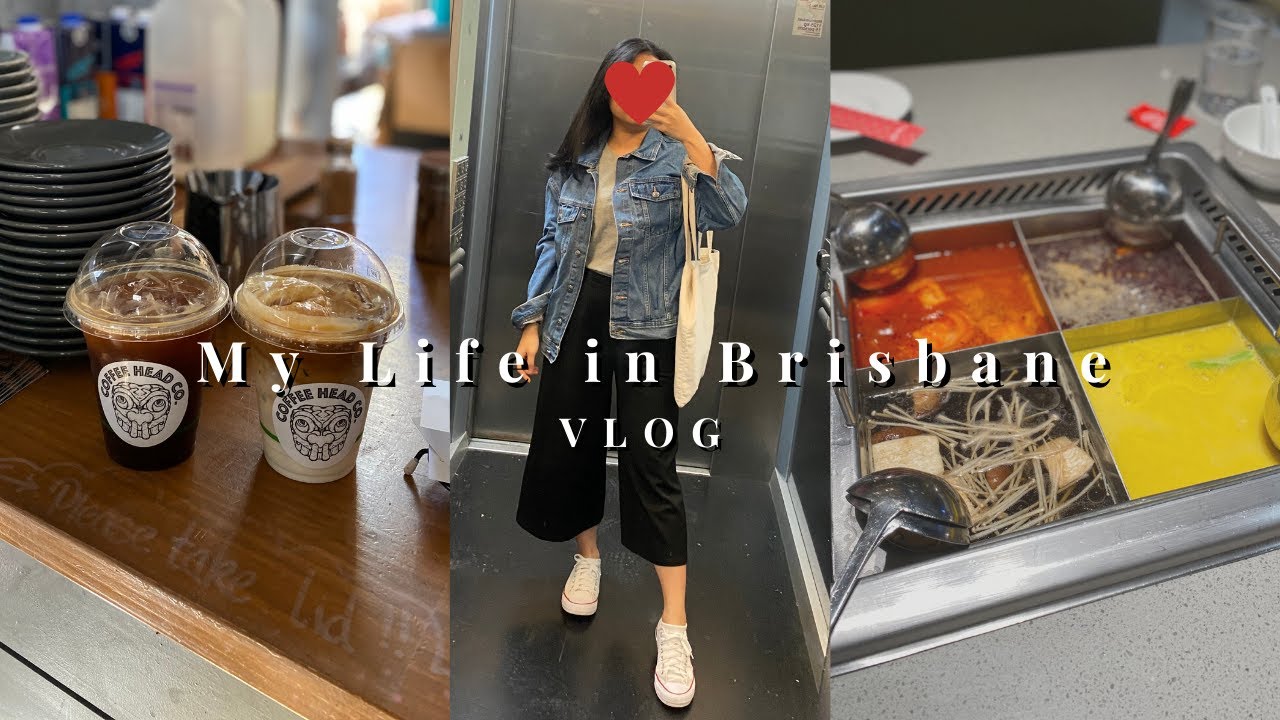 brisbane vlog | what i ate, cafe hopping, grocery haul, simple outfit ideas